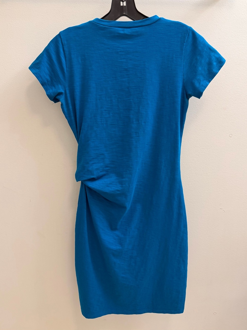 Express Blue Short-Sleeve Tie-Front Knot Mini Dress - size XXS - Picture 6 of 7